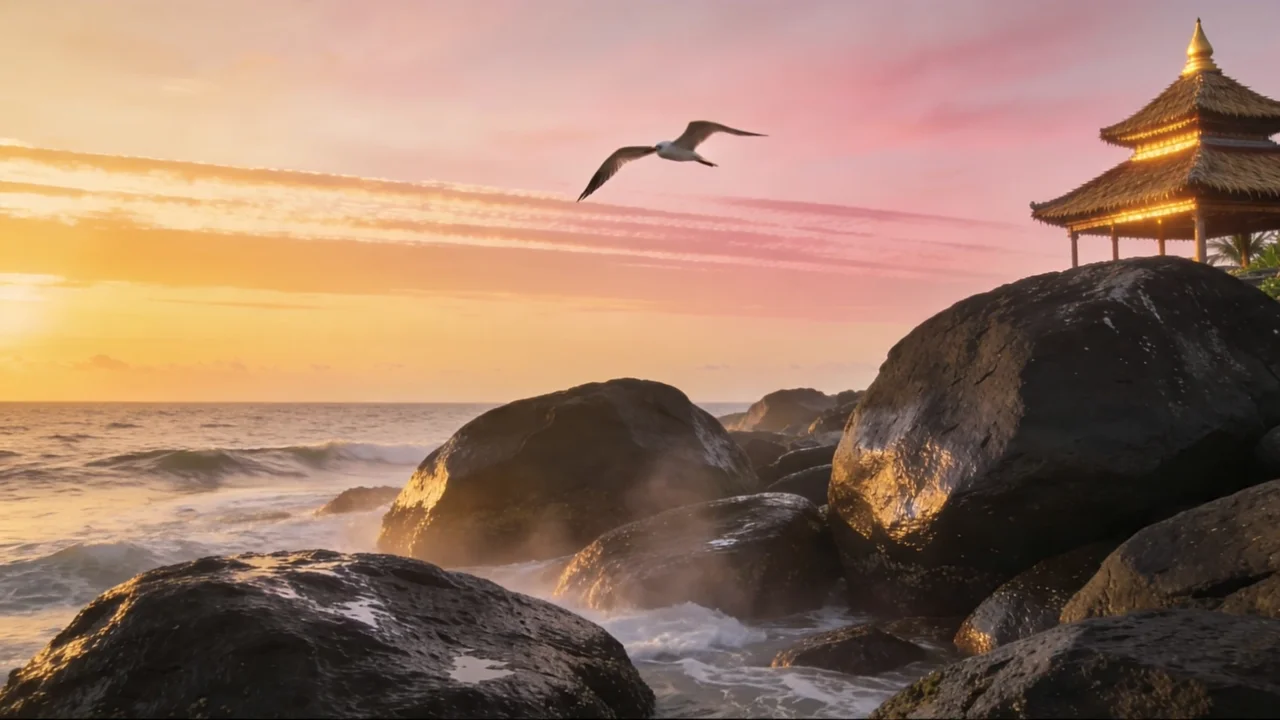 Coast at golden hour